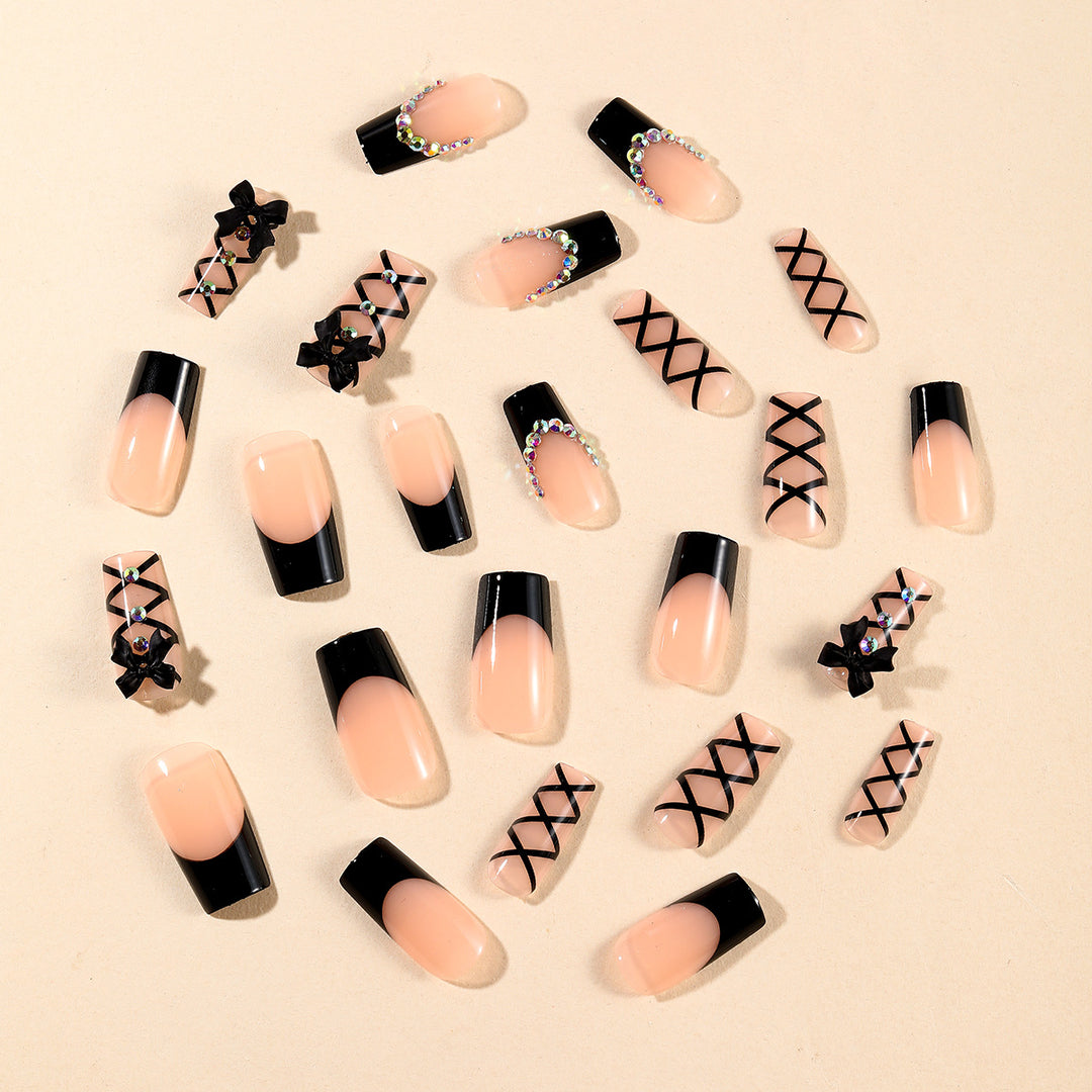 Decorative 3D Nail Art Extensions with Bow Accents Bowlift