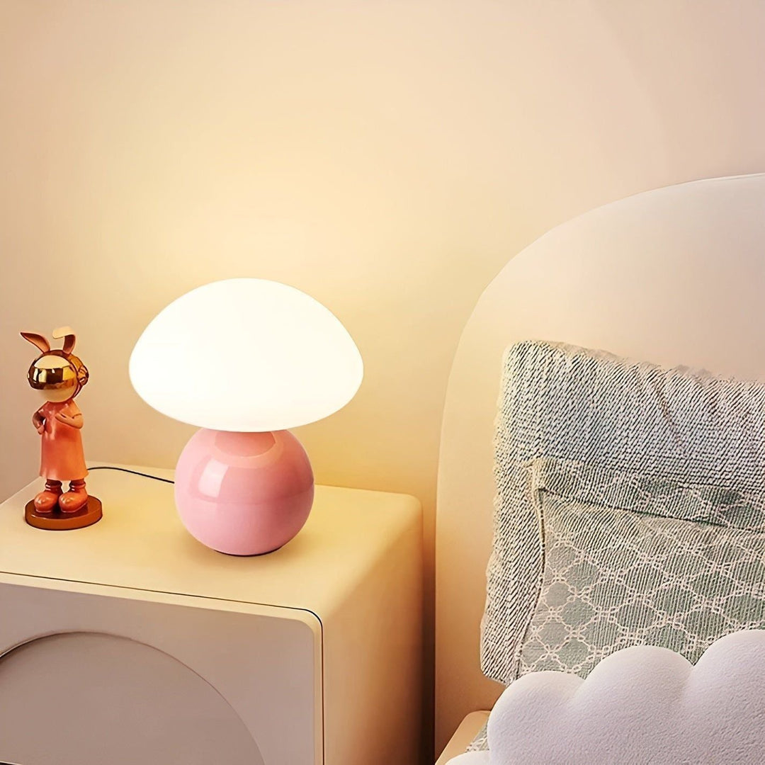CreamyShine Lamp - Cozy Mushroom Nightstand Lamp | Bowlift