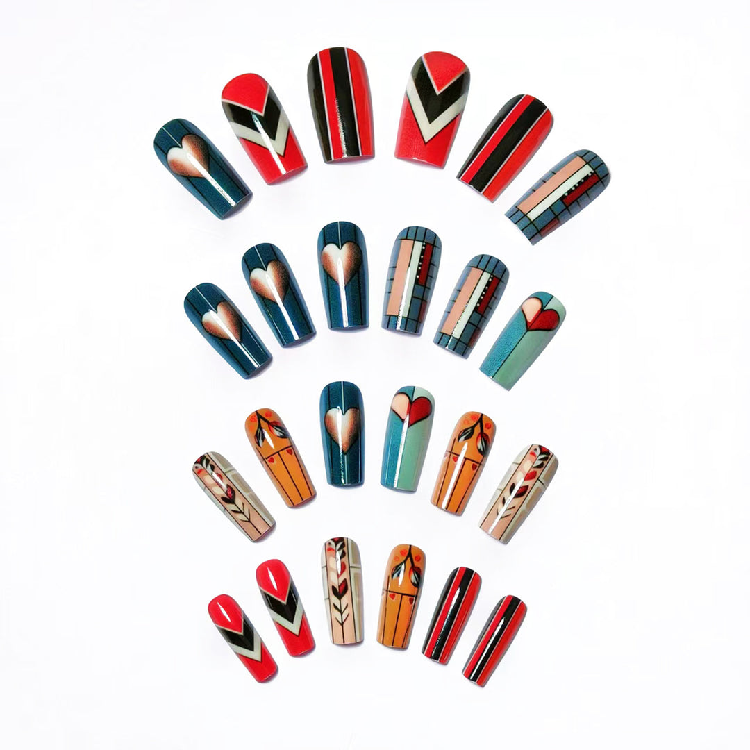 Artistic Heart-Inspired Nail Art Bowlift