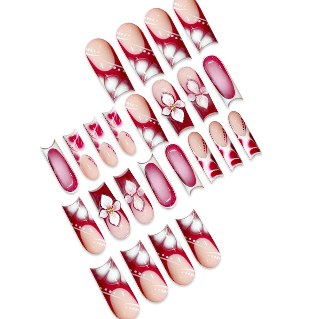 Floral Nail Art Extensions Bowlift