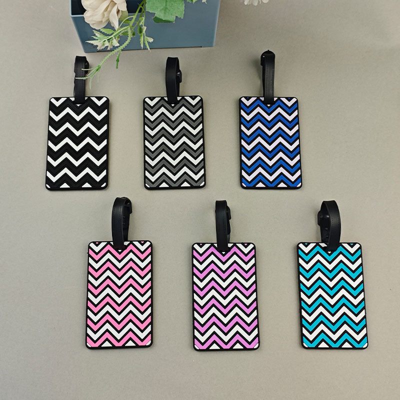 Unisex Chevron Pattern Travel Luggage Tag Bowlift