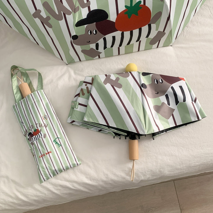 Ladies creative foldable umbrella with playful animal design Bowlift