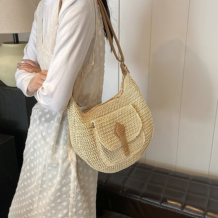 Bucket bag made of fine natural fabric Bowlift