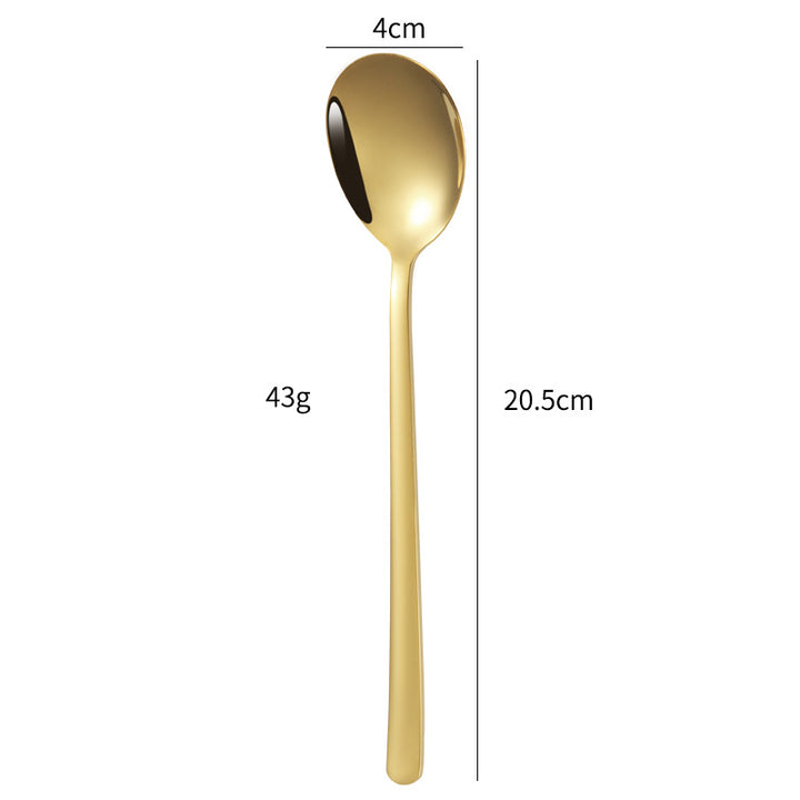 Elegant dessert spoon with luxurious golden surface Bowlift