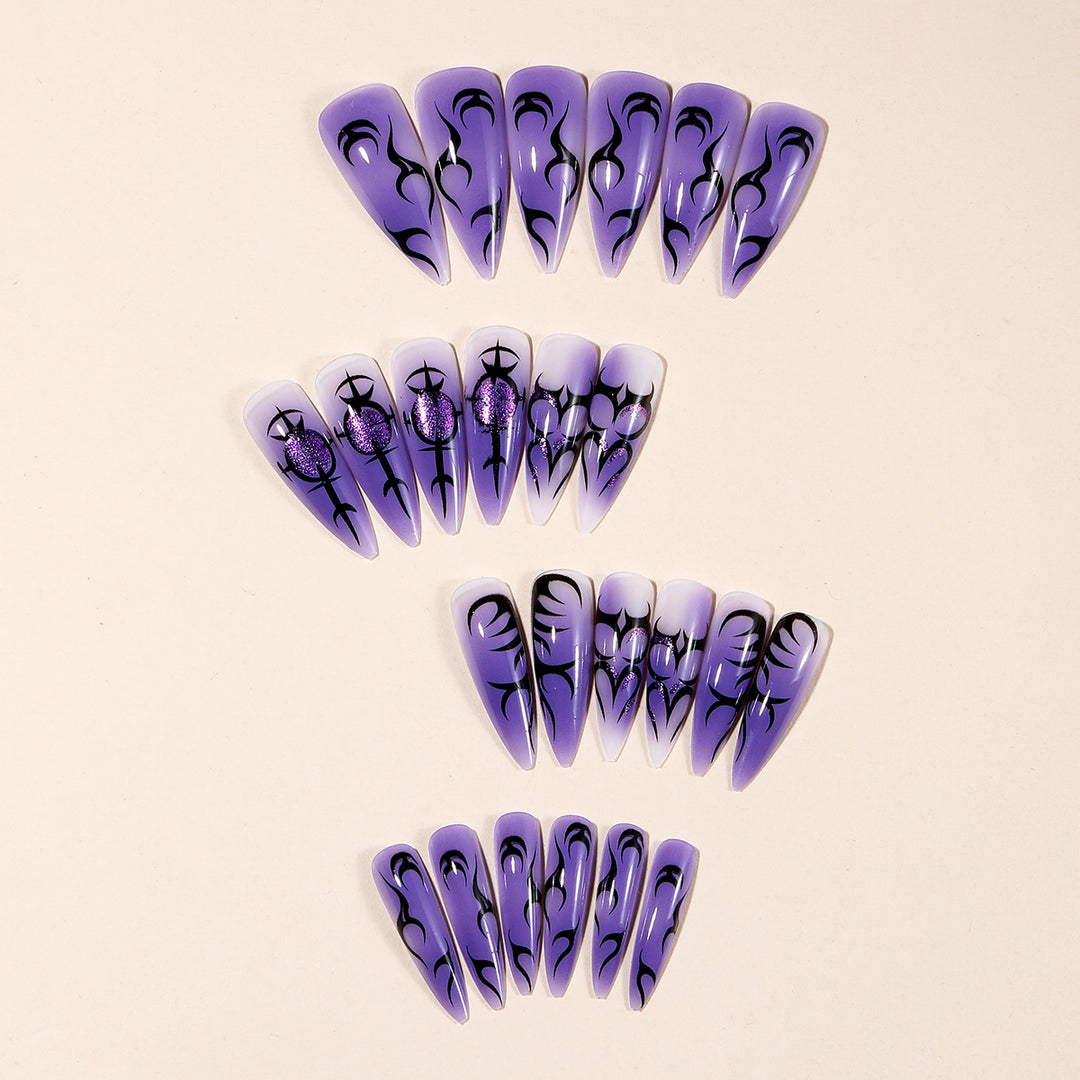 Gothic Stiletto Nail Art Extensions Bowlift