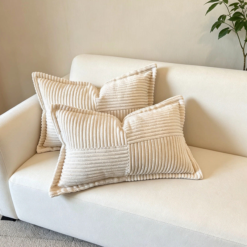 Textured Ribbed Throw Pillow