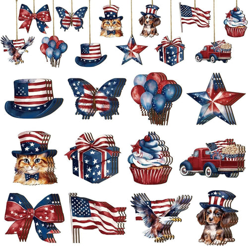 Unisex nan patriotic party hanging decoration and sticker set for celebrations Bowlift