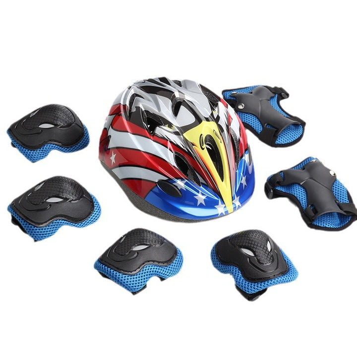 Children's Cycling Safety Helmet and Protective Gear Set Bowlift