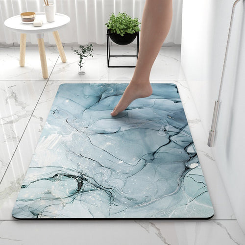 Soft Textured Abstract Bath Mat