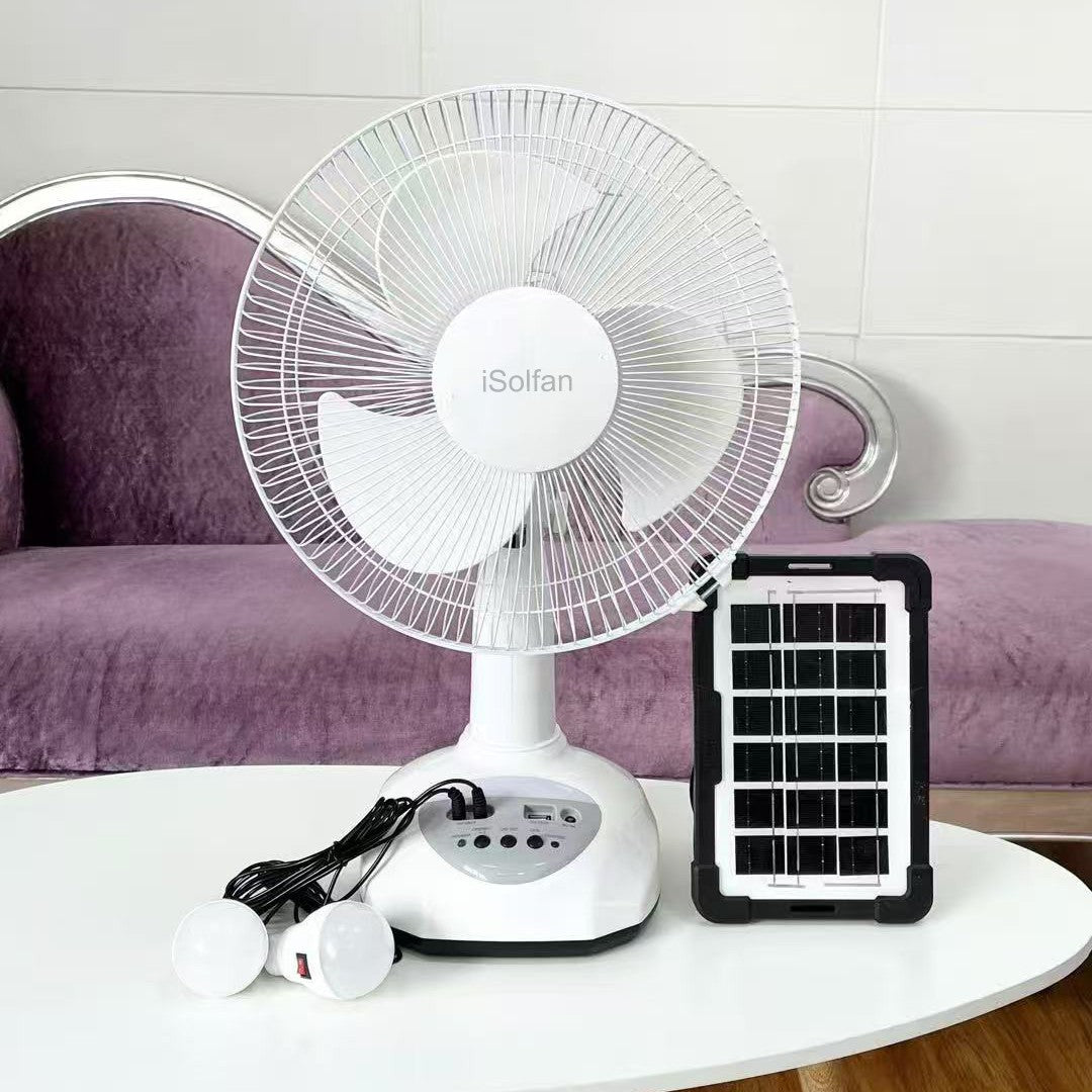 Ladies Solar-Powered Table Fan Bowlift
