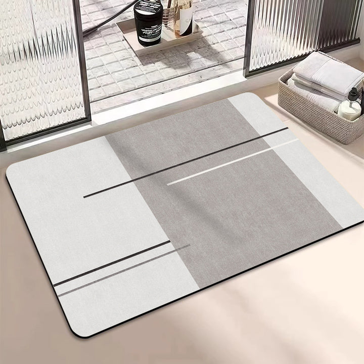 Geometric Patterned Bathroom Mat Bowlift