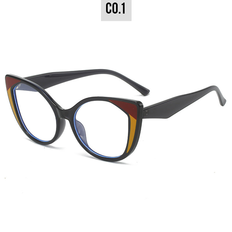 Women's Cat-Eye Glasses with Floral Design and Adjustable Nose Bridge Bowlift