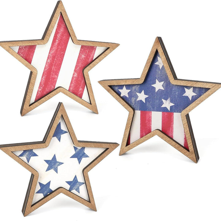 Unisex nan distressed layered farmhouse star wall sculpture with carved dimensional panels Bowlift