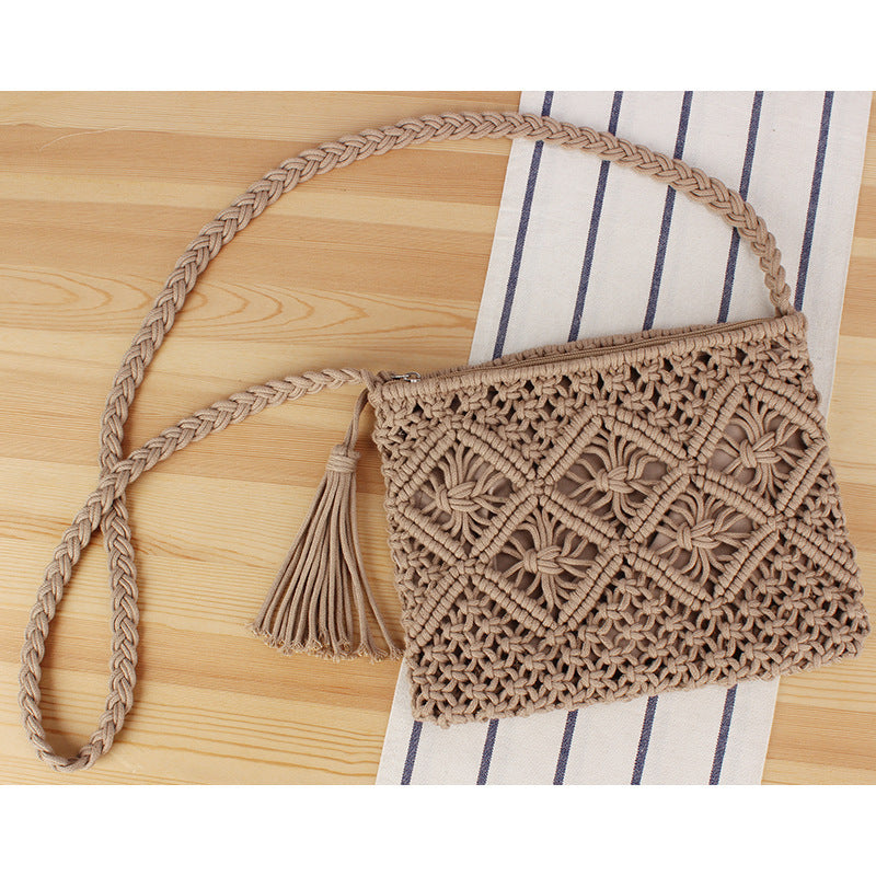 Hand-manipulated Macramé Crossbody Bag Bowlift