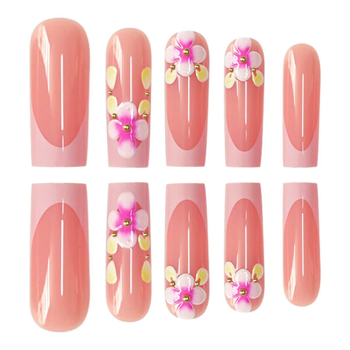 Floral Nail Design Extensions Bowlift