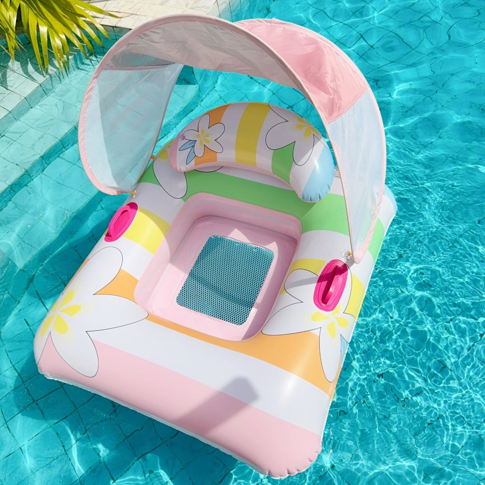 Inflatable Canopy Pool Lounge Chair Bowlift