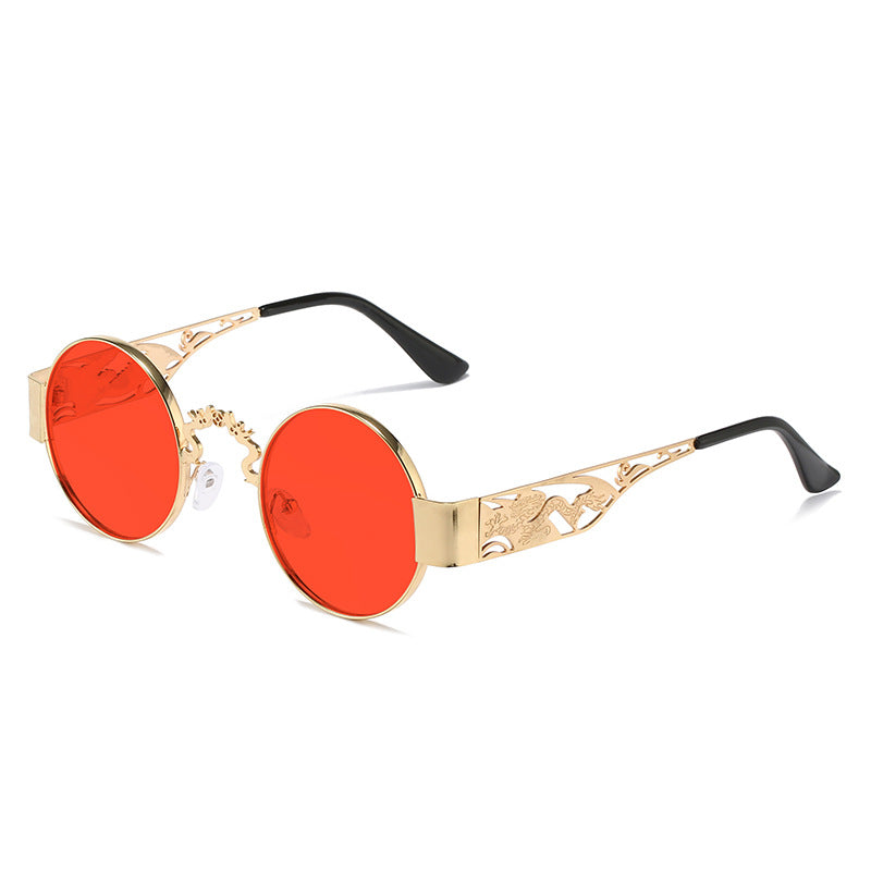 Women's artistic round sunglasses with elegant filigree frame Bowlift