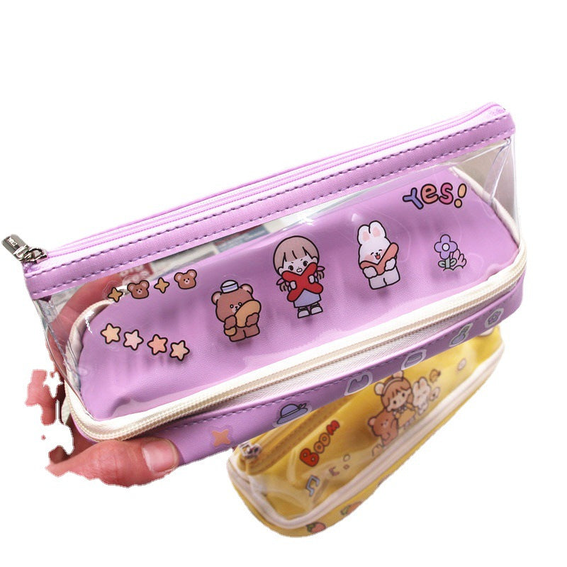 Fun Cartoon-Themed Zippered Pencil Case Bowlift