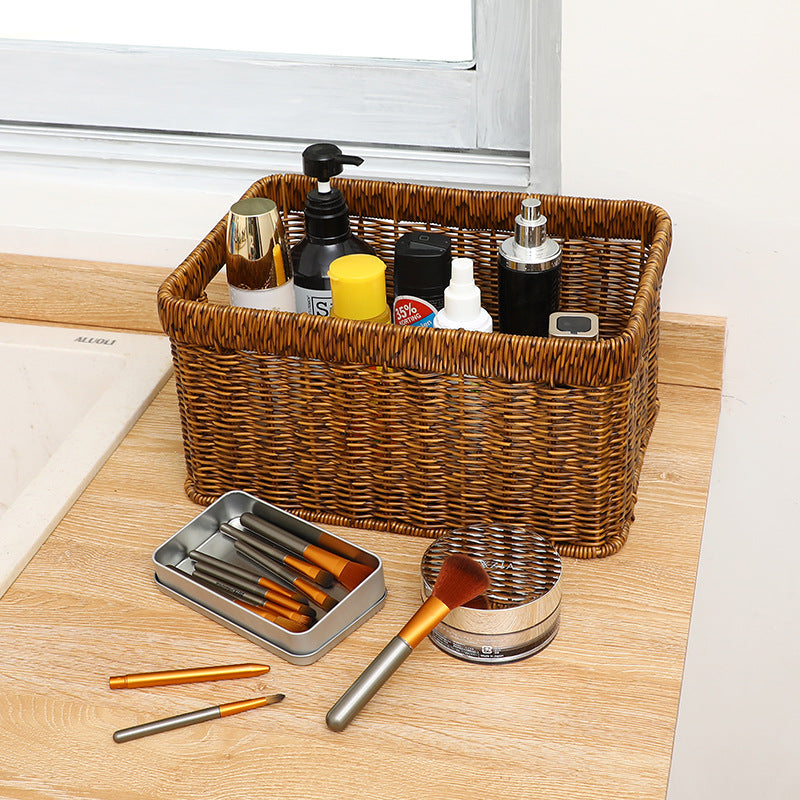 Handwoven Rustic Storage Basket Bowlift
