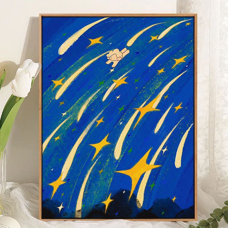 Whimsical Cosmic Landscape Canvas Art Bowlift