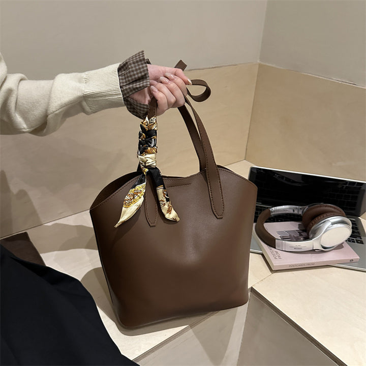 WoChic Designer Tote Bag with Stylish Scarf Bowlift