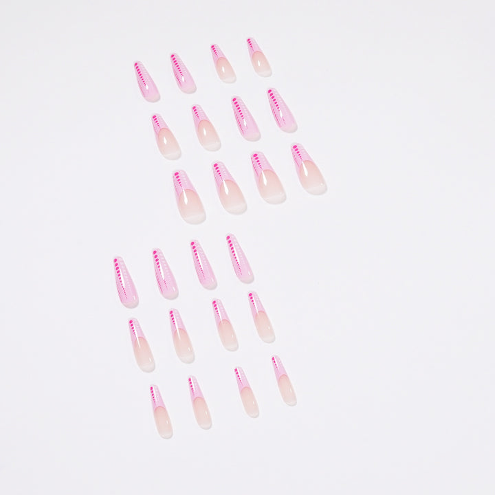 Artful Nail Art with Gradient and Dot Design Bowlift