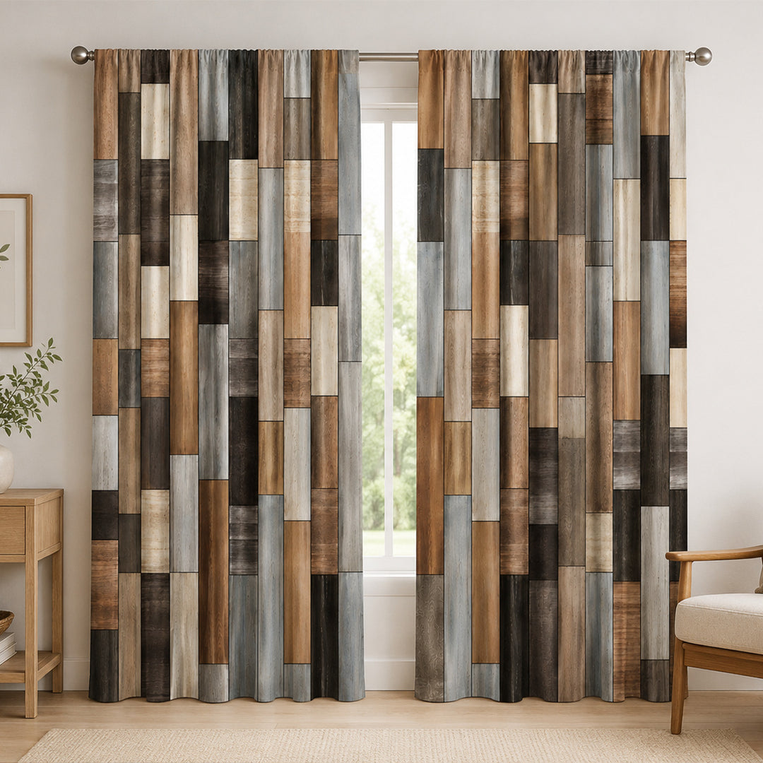 Stained Glass Inspired Decorative Window Curtains