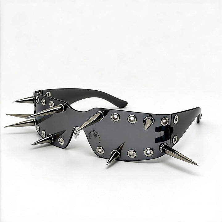 Women's Sporty Sunglasses with Eye-Catching Design and Spikes Bowlift