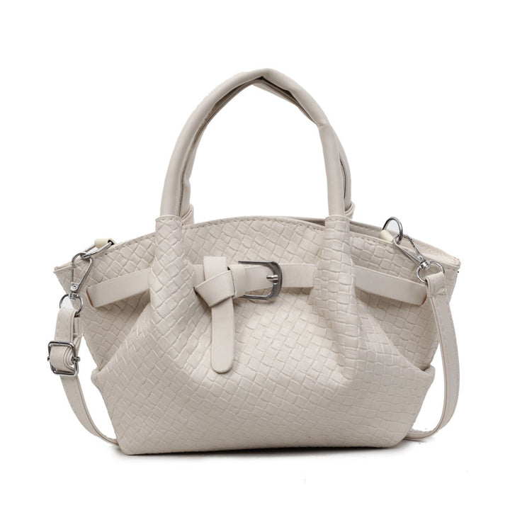 Stylish Woven Structured Handbag Bowlift