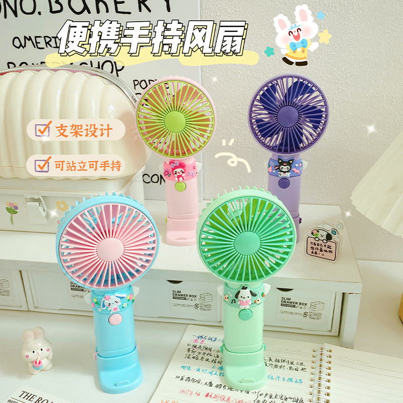 Unisex Portable Hand Fan with Cute Animal Design Bowlift