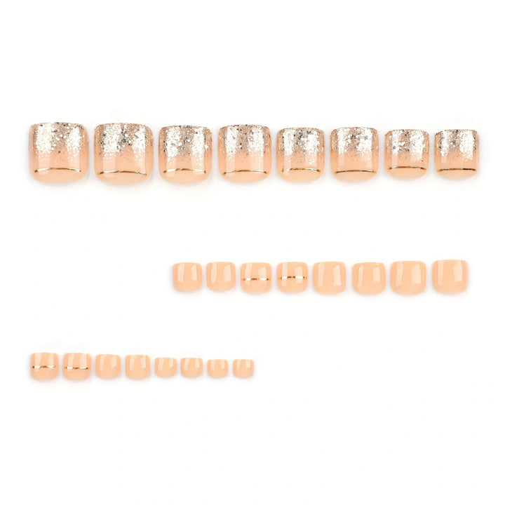 Glittery Pedicure Nail Enhancements Bowlift