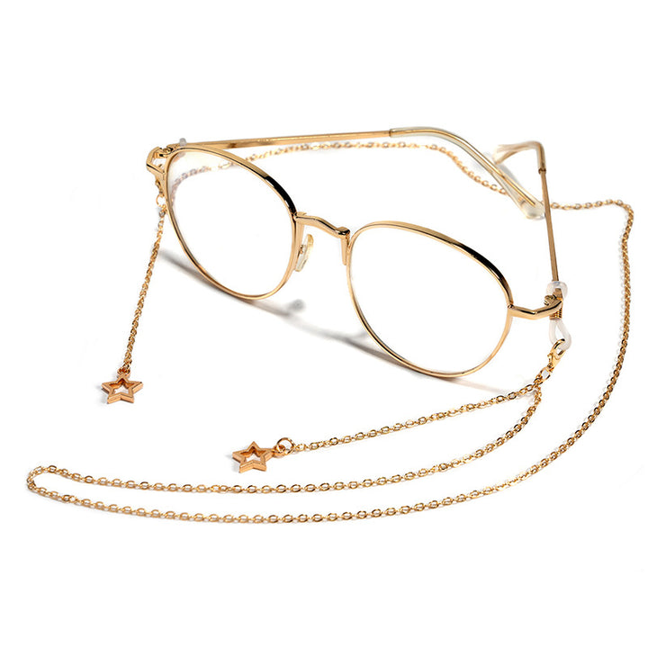 Stylish Star-Embellished Eyewear Chain Bowlift