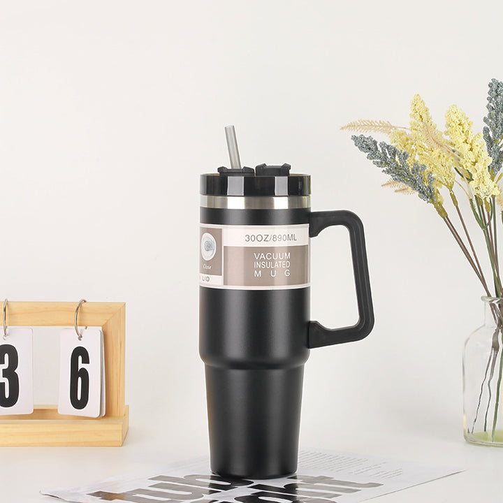Ladies Insulated Portable Drinking Cup with Straw Bowlift