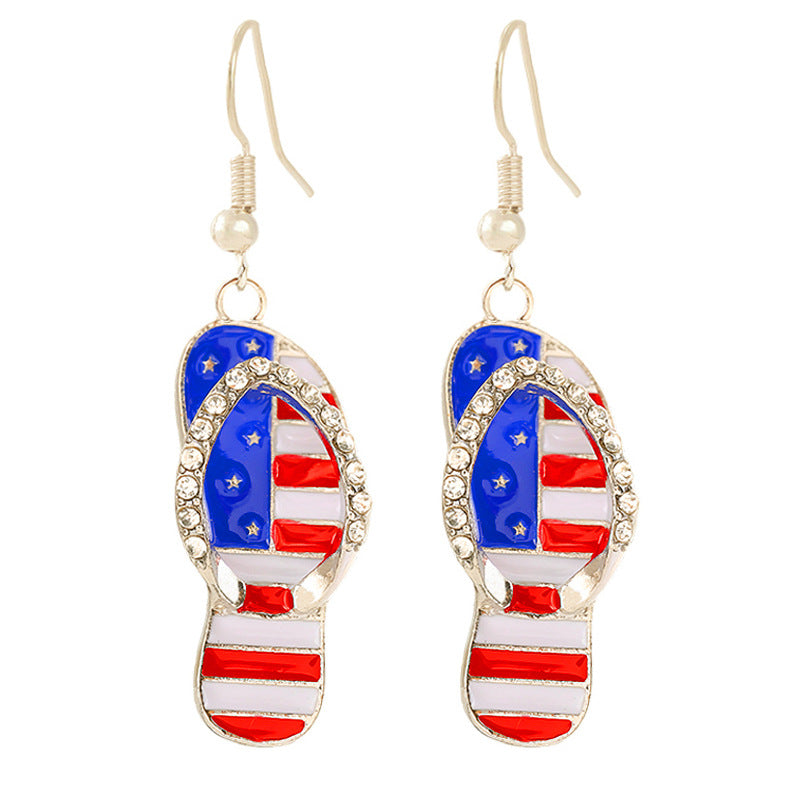 Women nan enamel horseshoe earrings with star motif and fishhook closure Bowlift