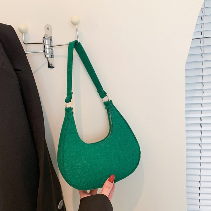 WoCrocodile Texture Handheld Hobo Bag Bowlift
