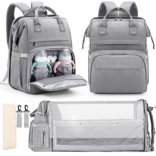 Multi-Functional Diaper Backpack with Insulated Compartment Bowlift