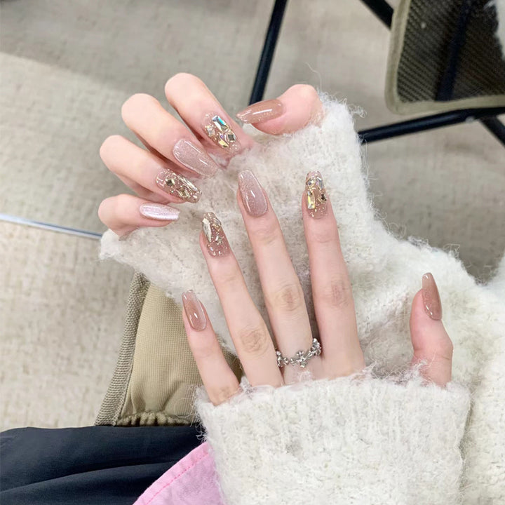 Ombre Press-On Nails with Glossy Finish Bowlift