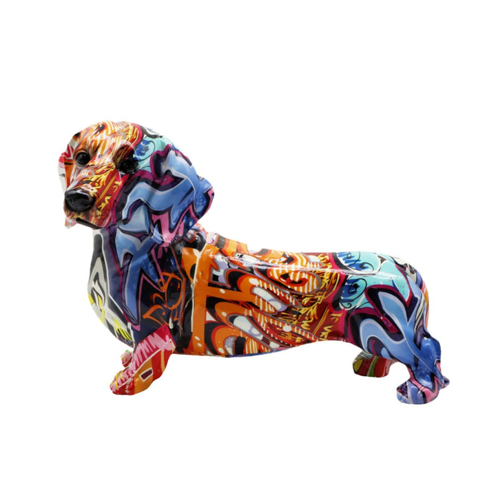 Colorful decorative figure of a dachshund Bowlift