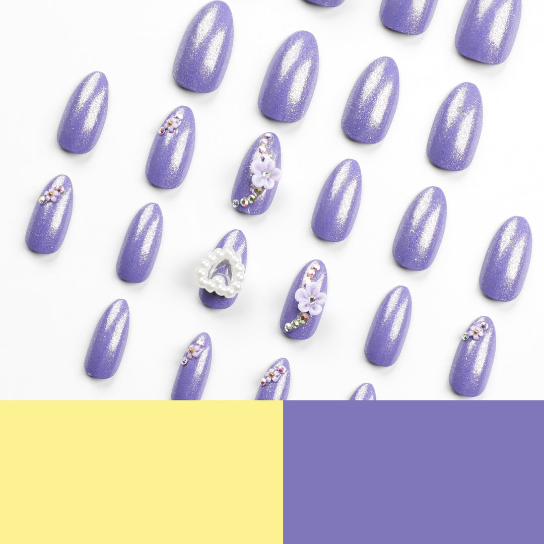 Artistic Nail Art with Floral Decorations Bowlift
