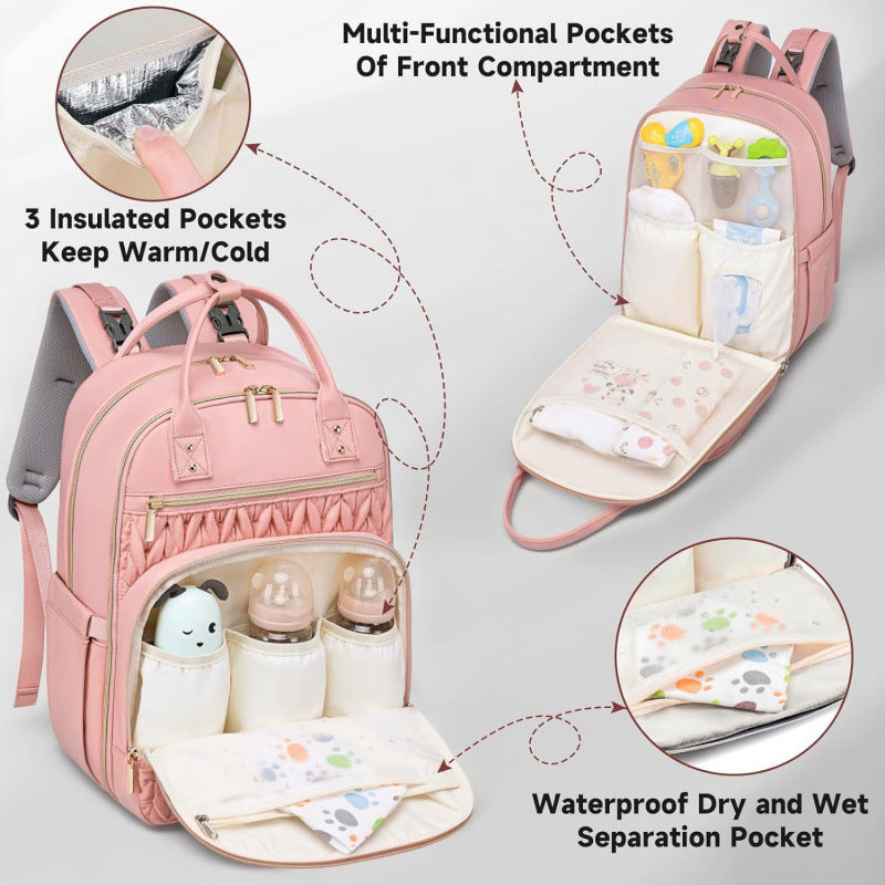 Elegant and Spacious Backpack with Textured Design Bowlift
