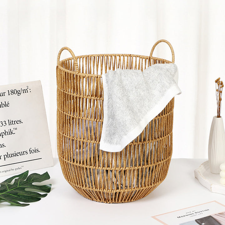 Large Handwoven Storage Basket Bowlift