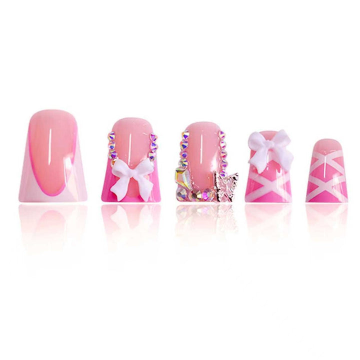 3D Floral Press-On Nail Extensions Bowlift