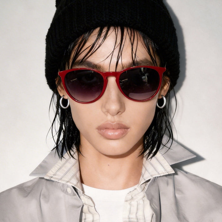 Women's fashionable cat-eye sunglasses with high-quality plastic frame and polarized lenses Bowlift
