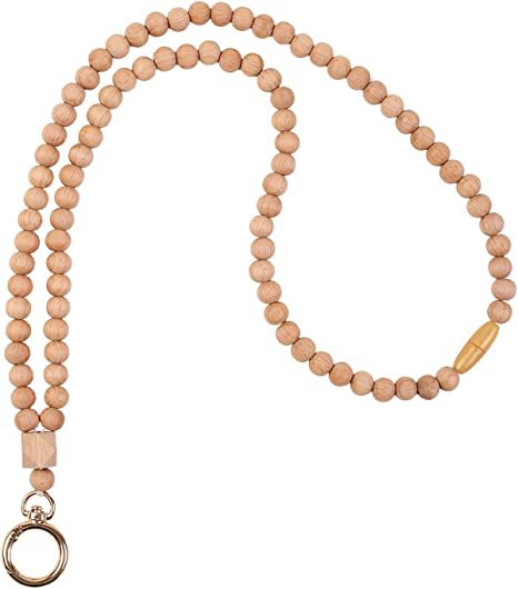 Elegant Wooden Beaded Eyewear Chain Bowlift