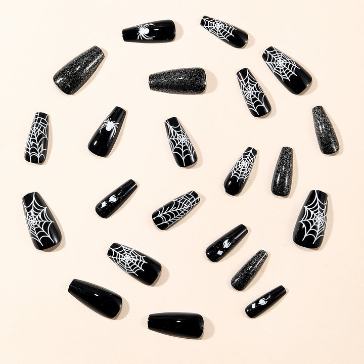 Spooky Spider Web Nail Art Extensions Bowlift