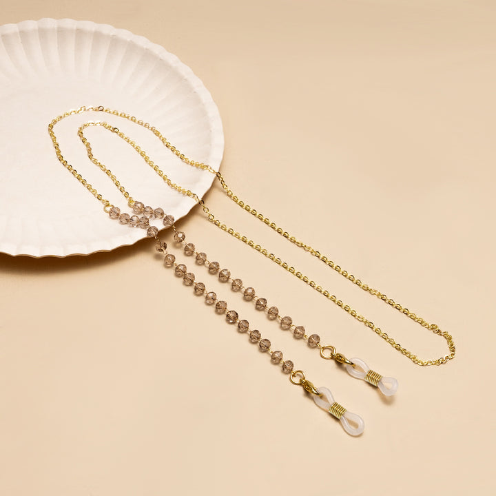 Decorative Stone-Accented Eyewear Chain Bowlift