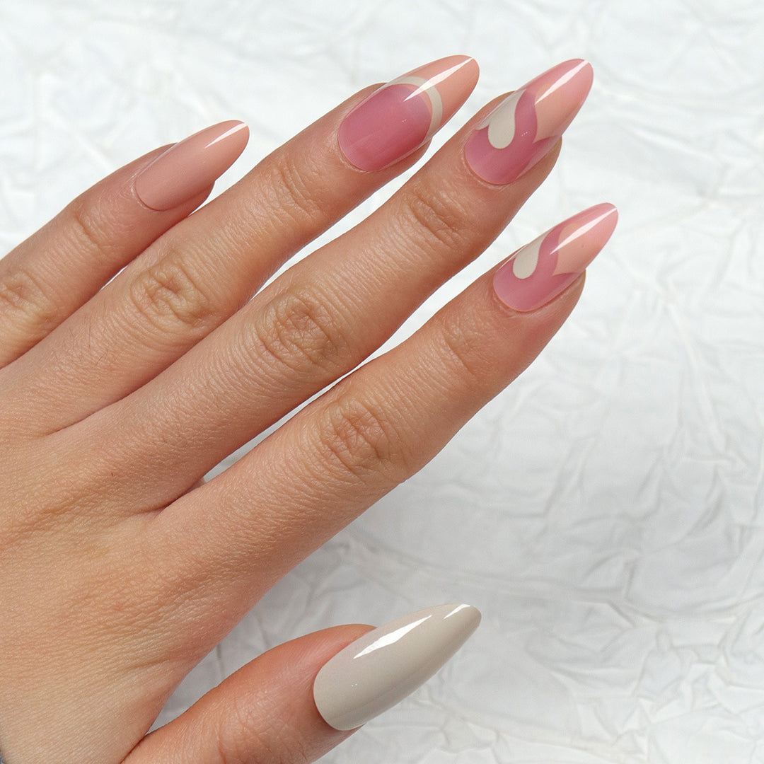 Artistic Abstract Stiletto Press-On Nails Bowlift