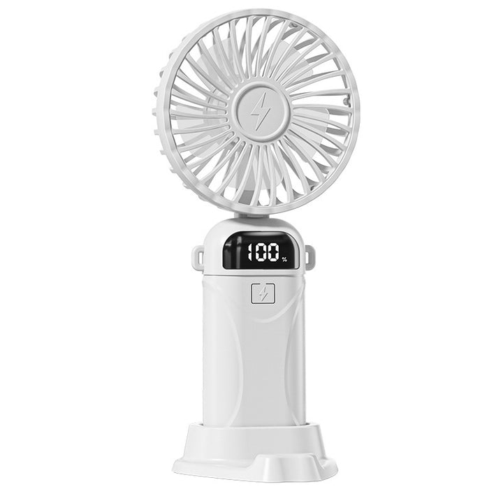 Unisex Portable USB Fan with Digital Display Bowlift