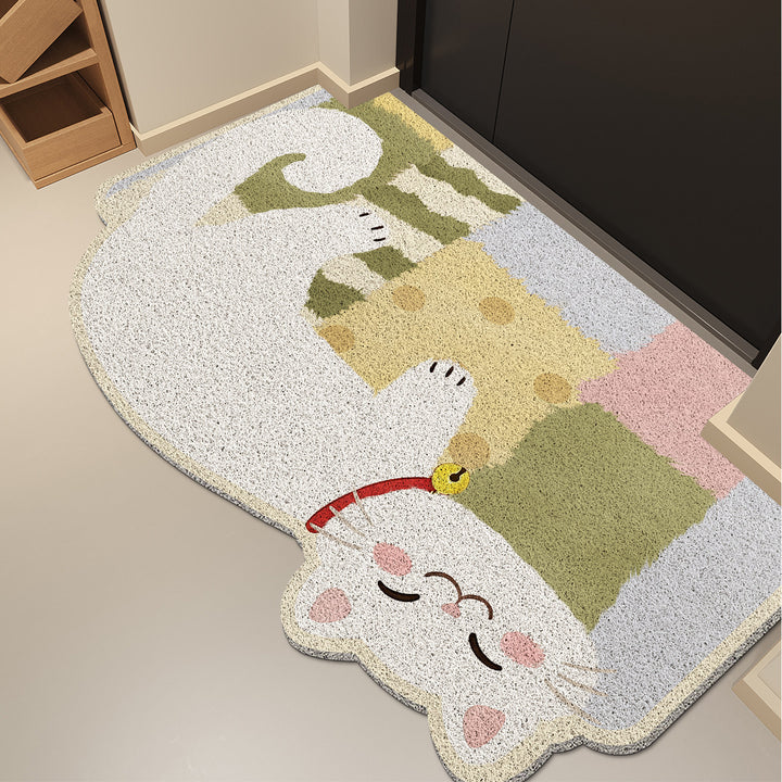 Cat-Themed Decorative Area Mat Bowlift