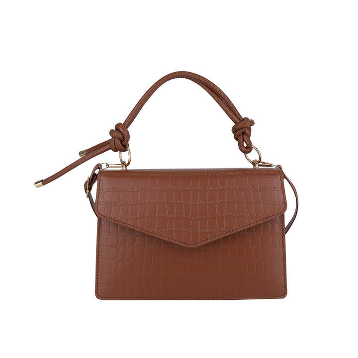 Crocodile-Embossed Handcrafted Crossbody Bag Bowlift